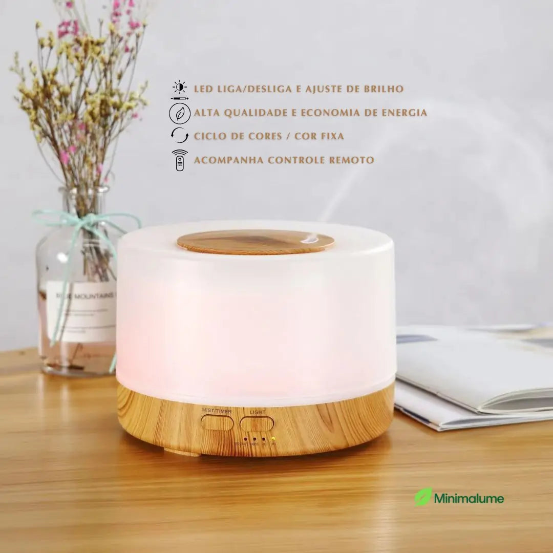 Difusor de Aroma LED RGB – Atmosfera Perfeita com Tecnologia Silenciosa