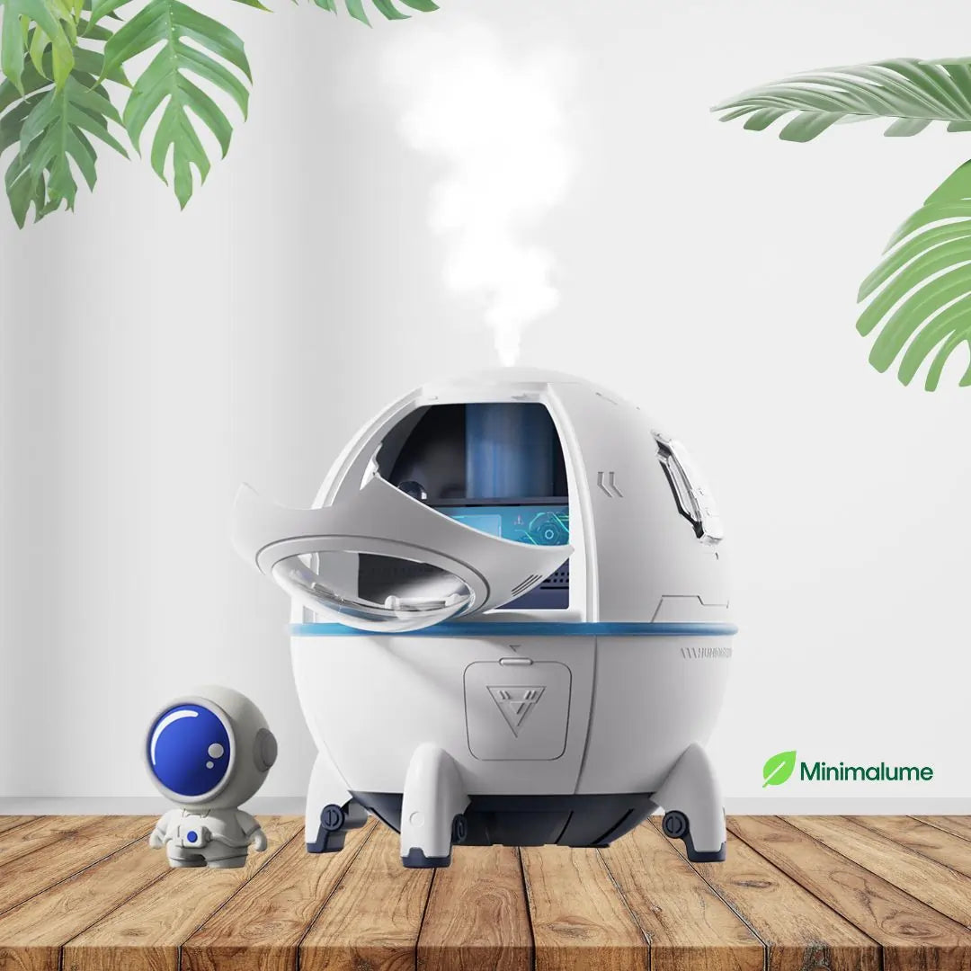 Umidificador Astronauta – 220ml, LED Colorido e Névoa Suave para Respiração Confortável
