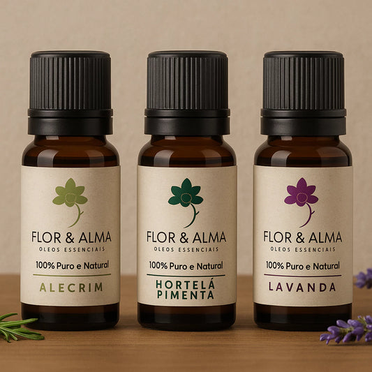 Kit Óleos Mais Pedidos - Alecrim, Lavanda e Hortelã Pimenta
