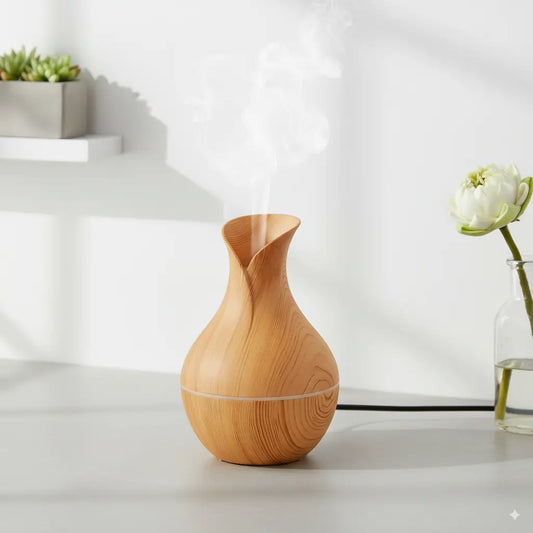 difusor vaso de flor aromatisador madeira